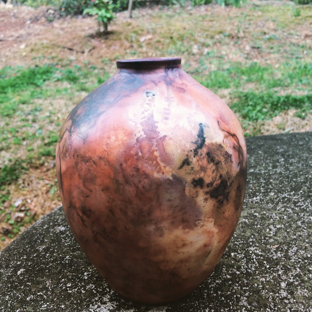 Saggar fire vase